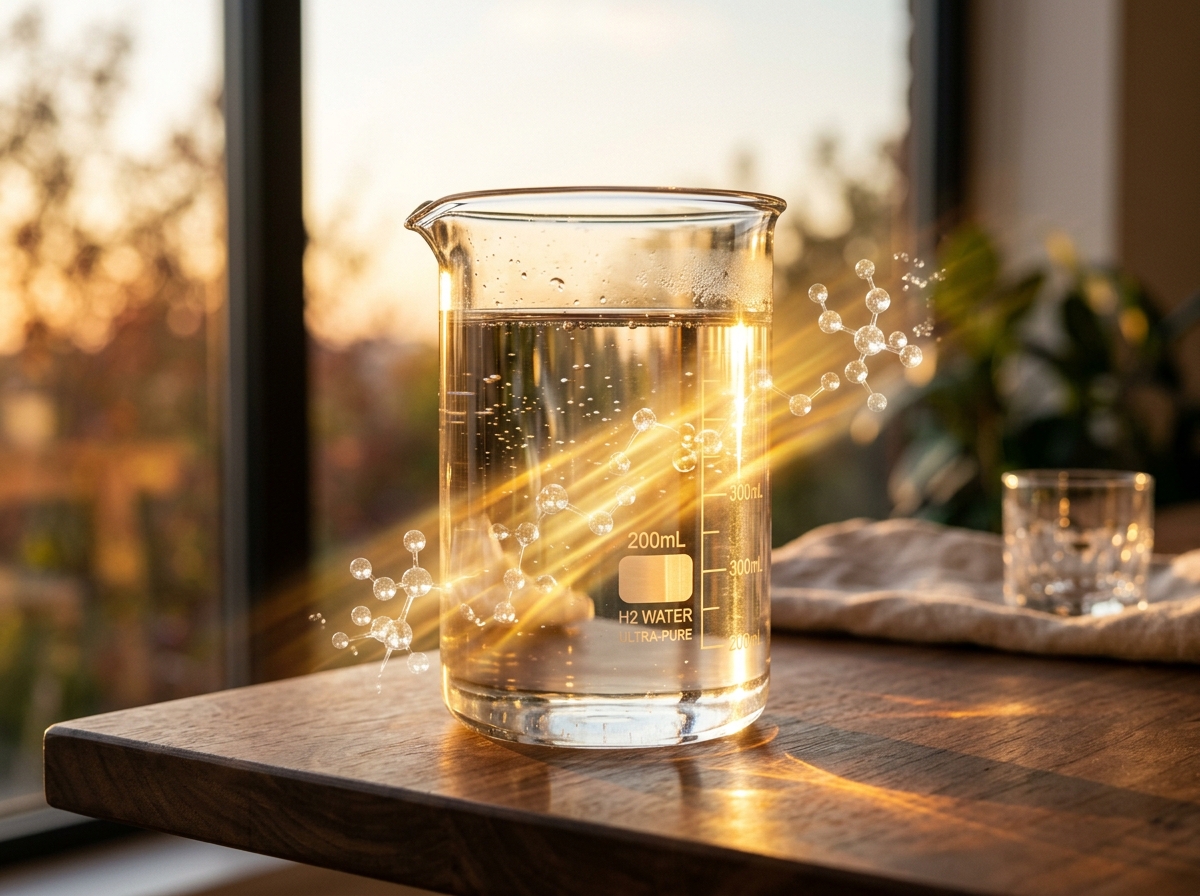 Glass beaker with water