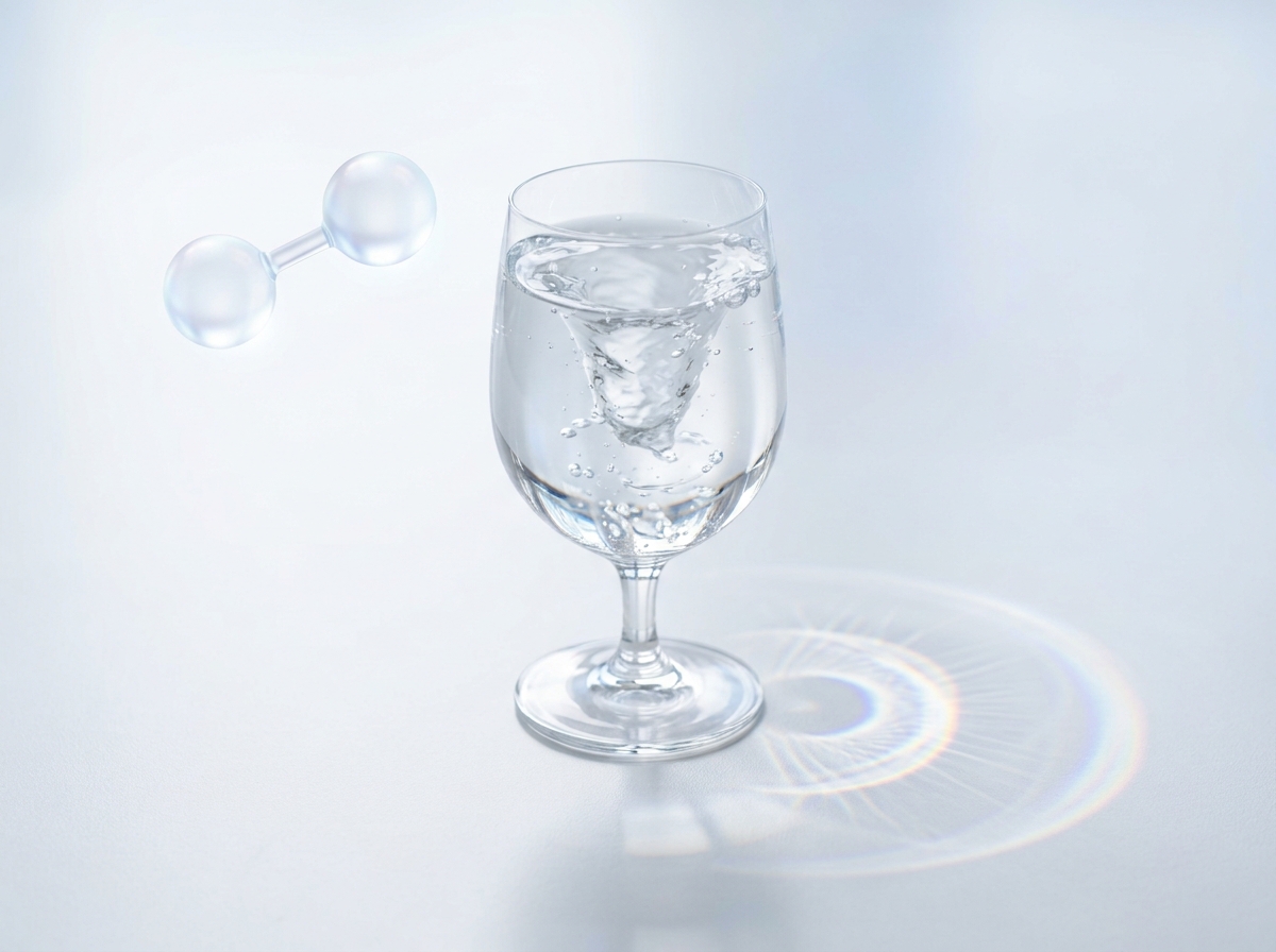 Glass of water on surface